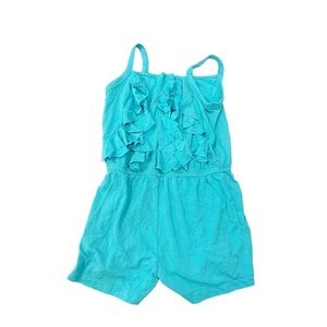 Gymboree Ruffle Romper Teal Aqua Size 5